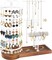 Metal Rotating Jewelry Organizer Stand – Multi-Functional Adjustable Holder for Earrings, Necklaces, Bracelets, Watches, and Rings